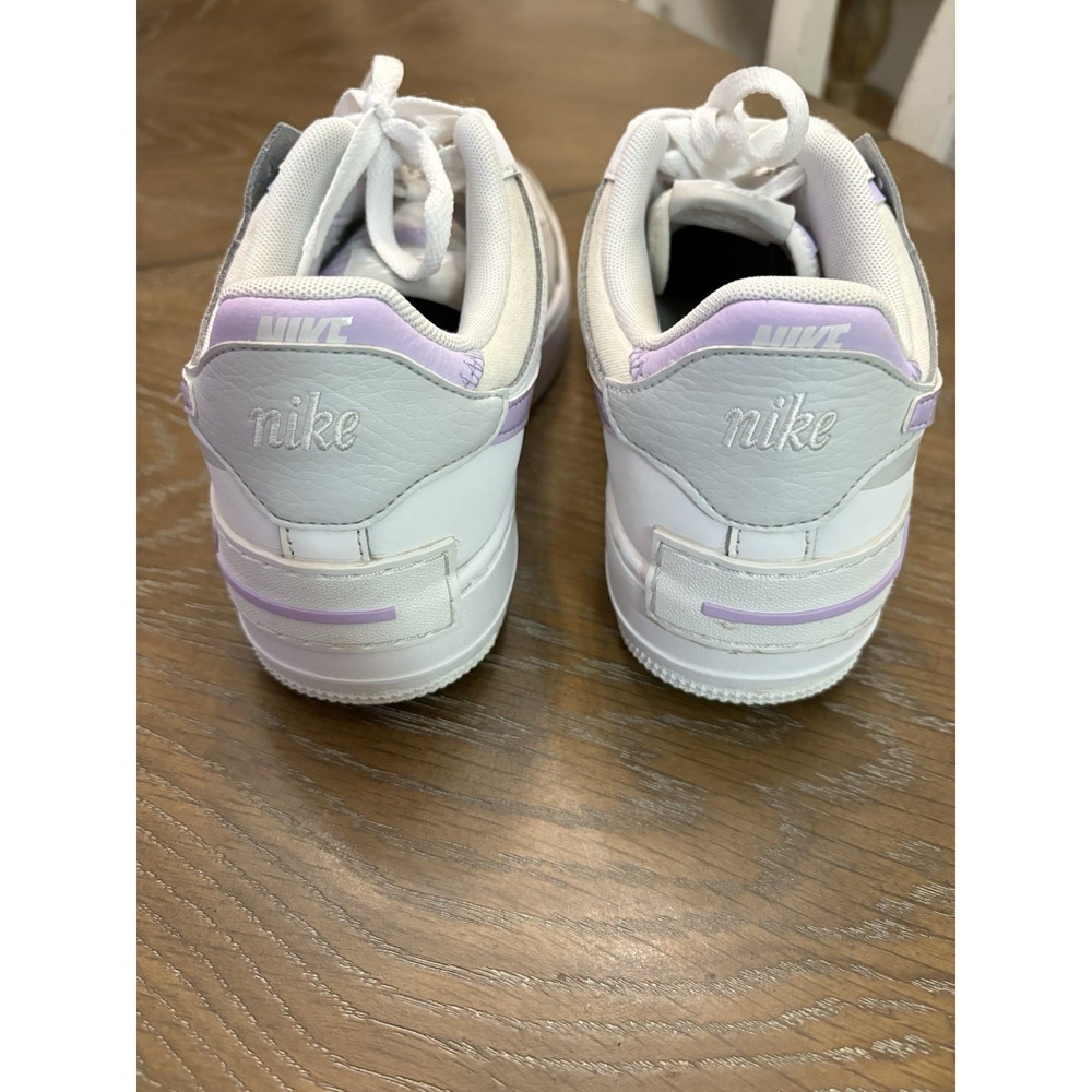 Nike Air Force 1 Shadow White Oxygen Purple Sneakers FN6335-102 Womens 8 - Picture 9 of 9